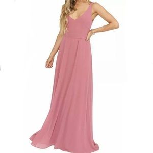 Show me your mumu sunset rose Jenn Chiffon Gown